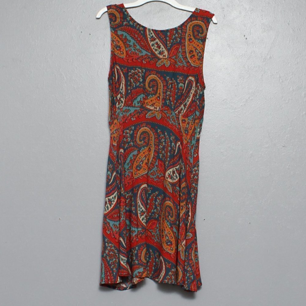 Free People paisley boho viscose sleeveless mini dress